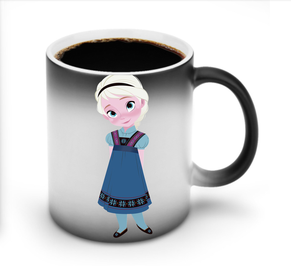 （画像用） アナと雪の女王 アンナ エルサ Frozen Anna Elsa 温度変色マグカップ