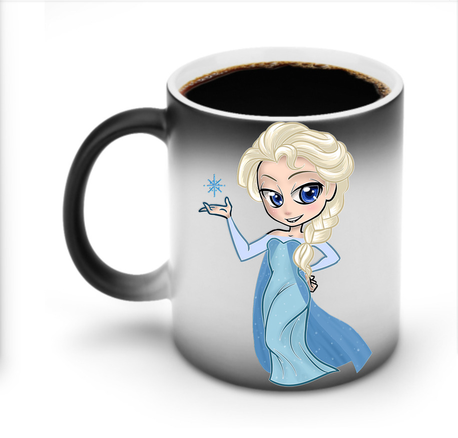 （画像用） アナと雪の女王 アンナ エルサ Frozen Anna Elsa 温度変色マグカップ