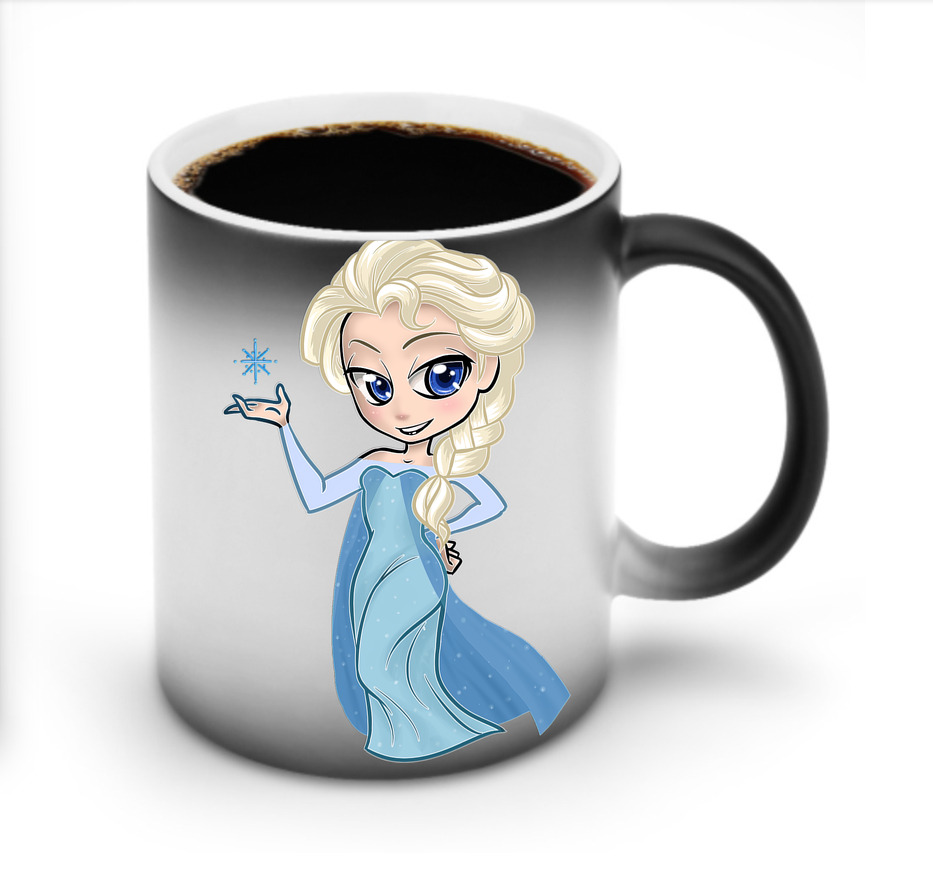 （画像用） アナと雪の女王 アンナ エルサ Frozen Anna Elsa 温度変色マグカップ