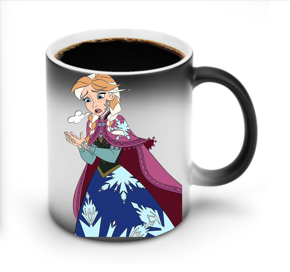 （画像用） アナと雪の女王 アンナ エルサ Frozen Anna Elsa 温度変色マグカップ