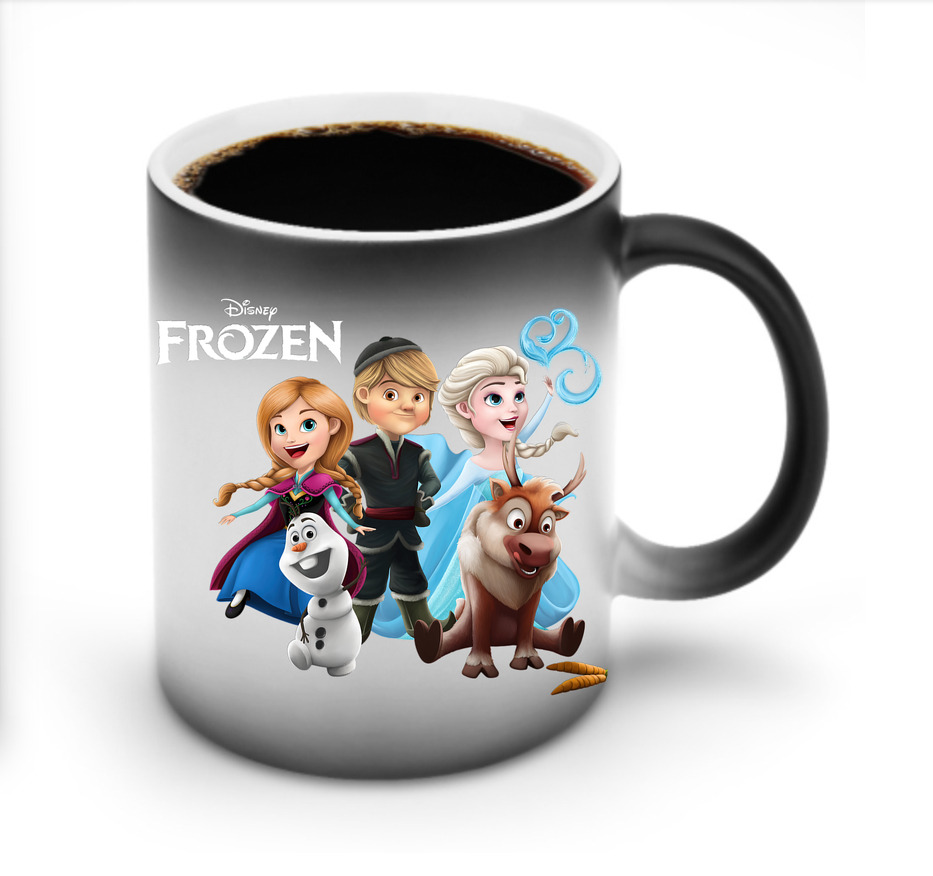 （画像用） アナと雪の女王 アンナ エルサ Frozen Anna Elsa 温度変色マグカップ
