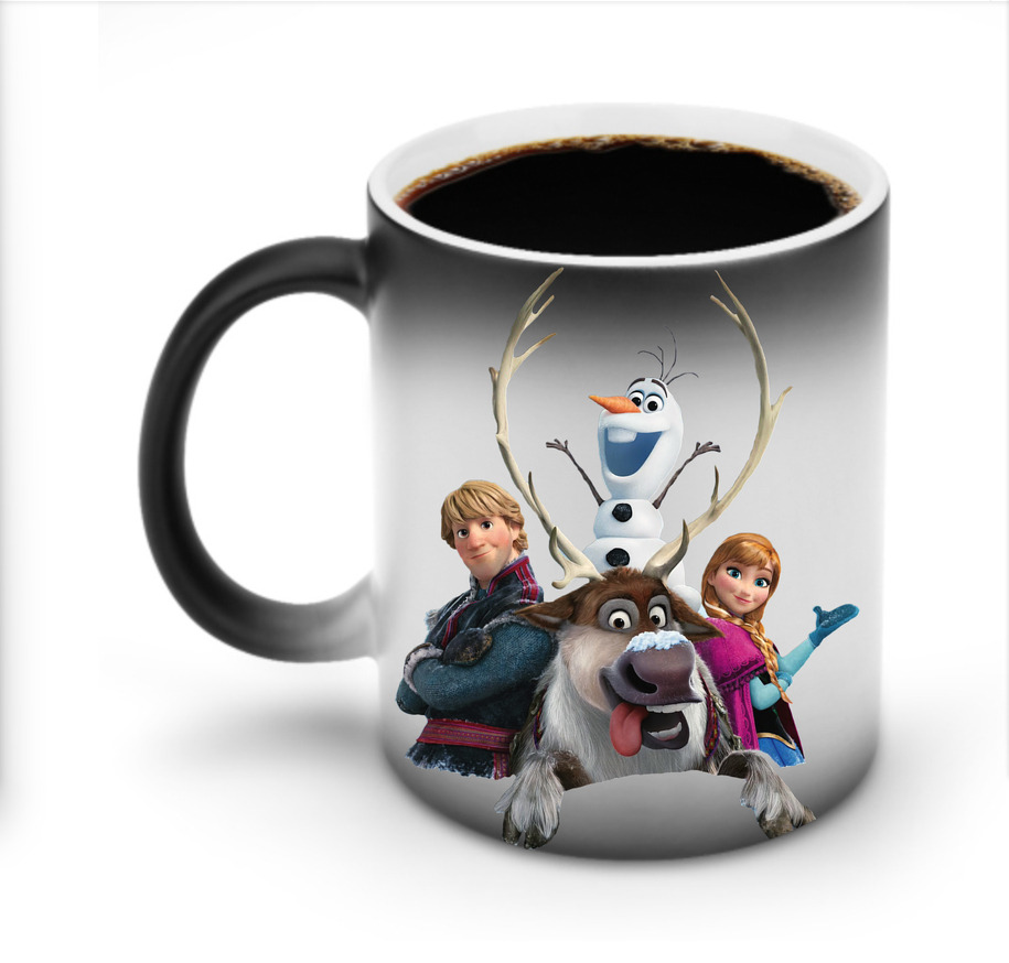 （画像用） アナと雪の女王 アンナ エルサ Frozen Anna Elsa 温度変色マグカップ