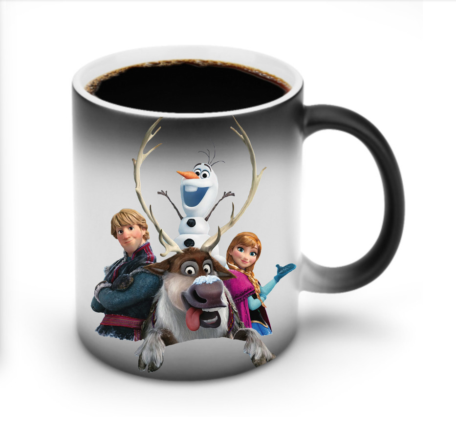 （画像用） アナと雪の女王 アンナ エルサ Frozen Anna Elsa 温度変色マグカップ