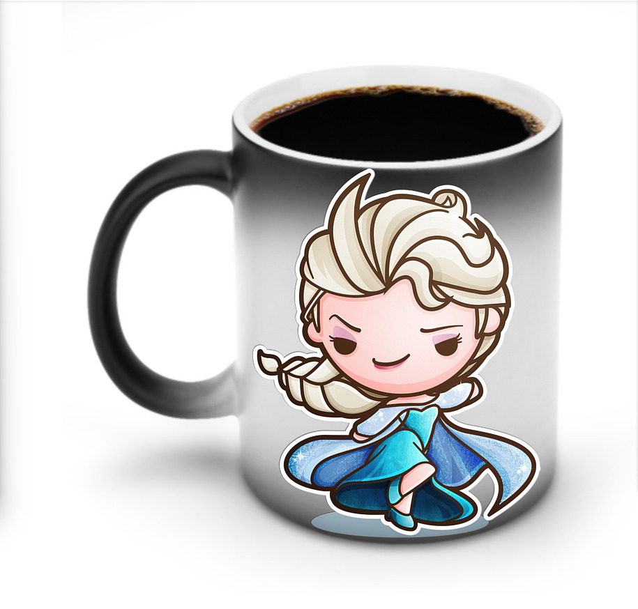 （画像用） アナと雪の女王 アンナ エルサ Frozen Anna Elsa 温度変色マグカップ