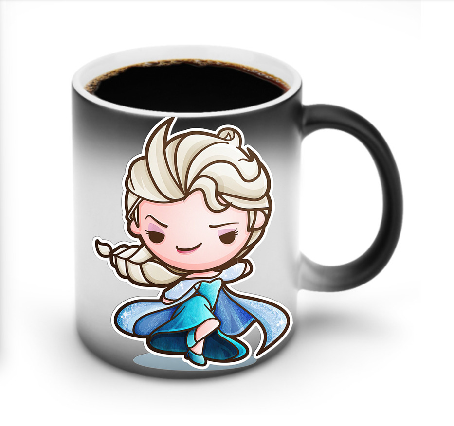 （画像用） アナと雪の女王 アンナ エルサ Frozen Anna Elsa 温度変色マグカップ
