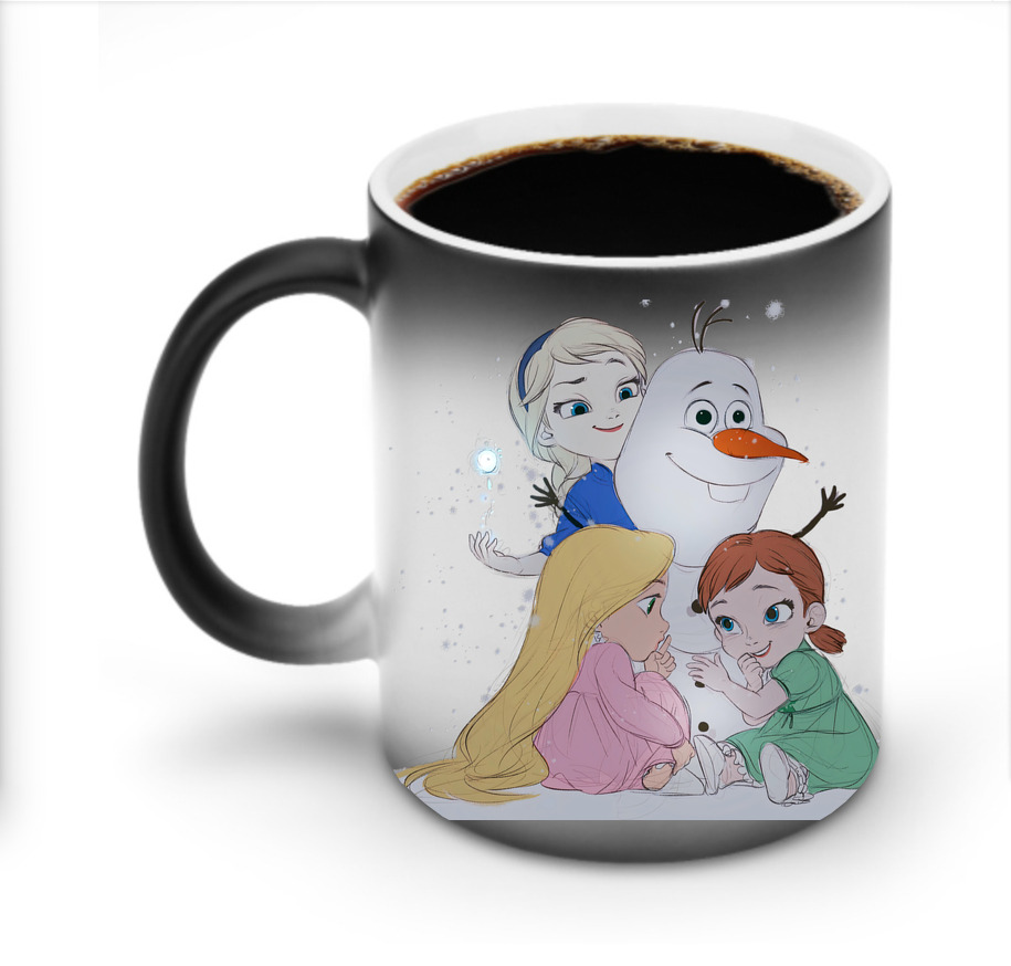 （画像用） アナと雪の女王 アンナ エルサ Frozen Anna Elsa 温度変色マグカップ