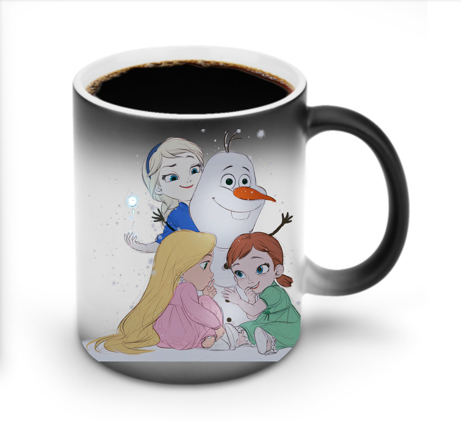 （画像用） アナと雪の女王 アンナ エルサ Frozen Anna Elsa 温度変色マグカップ