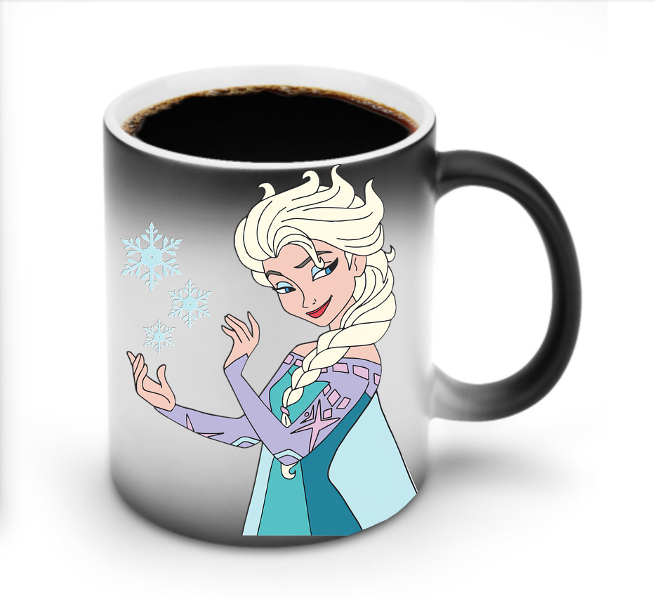 （画像用） アナと雪の女王 アンナ エルサ Frozen Anna Elsa 温度変色マグカップ