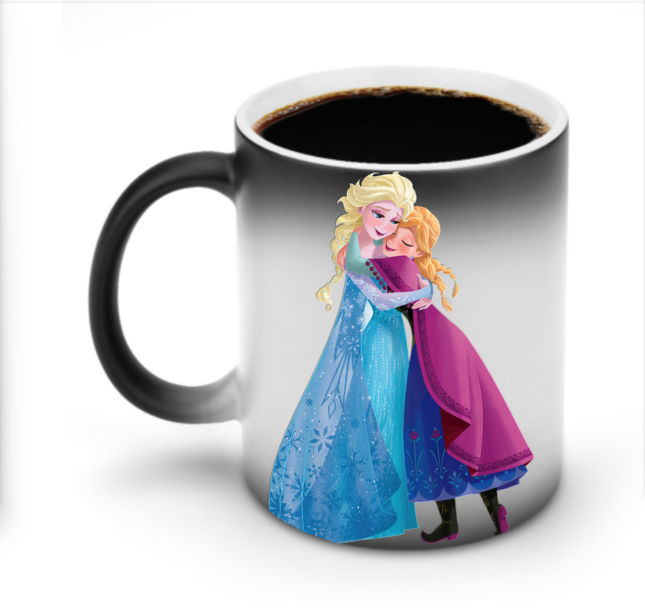 （画像用） アナと雪の女王 アンナ エルサ Frozen Anna Elsa 温度変色マグカップ