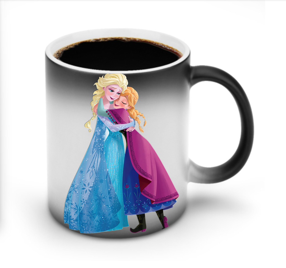 （画像用） アナと雪の女王 アンナ エルサ Frozen Anna Elsa 温度変色マグカップ