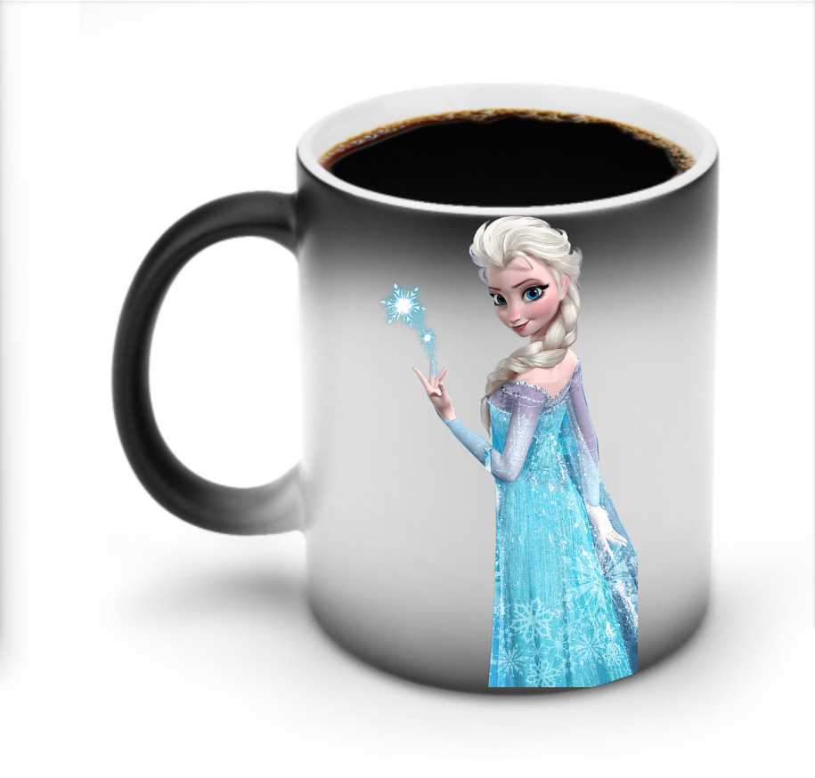 （画像用） アナと雪の女王 アンナ エルサ Frozen Anna Elsa 温度変色マグカップ