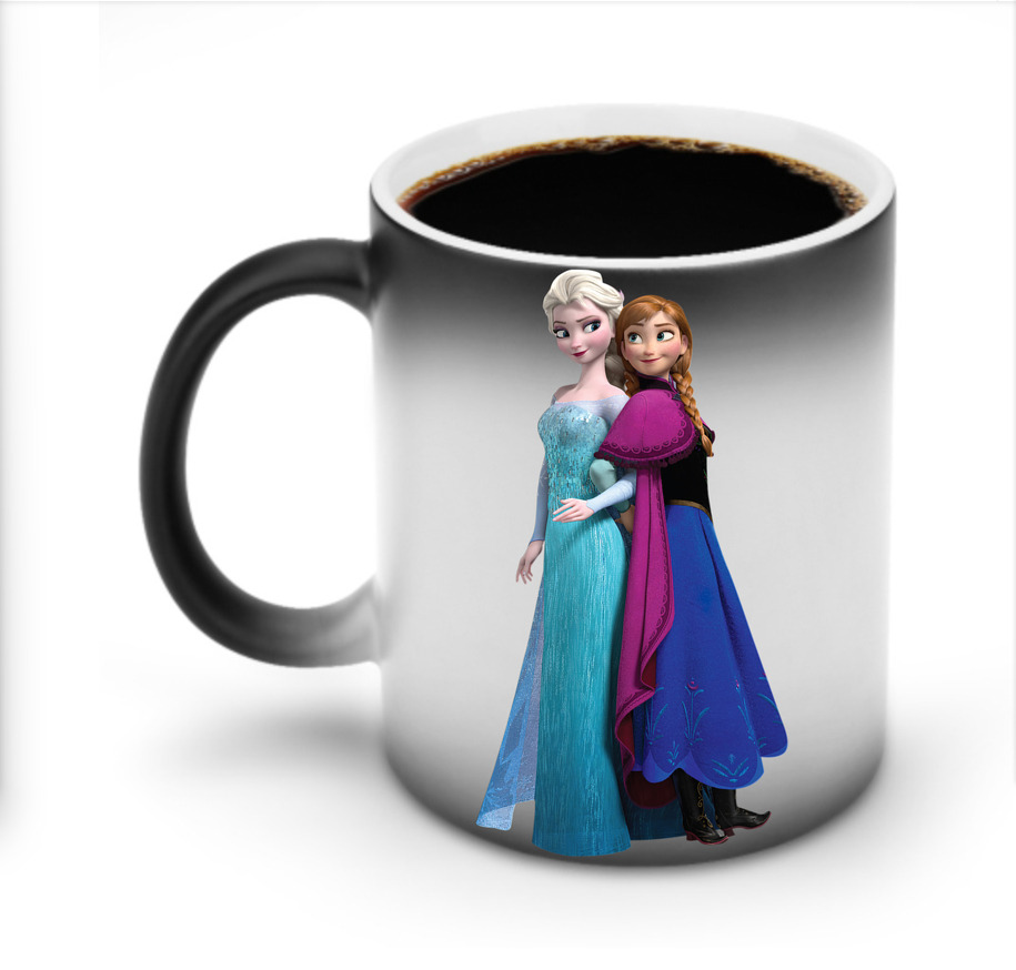 （画像用） アナと雪の女王 アンナ エルサ Frozen Anna Elsa 温度変色マグカップ