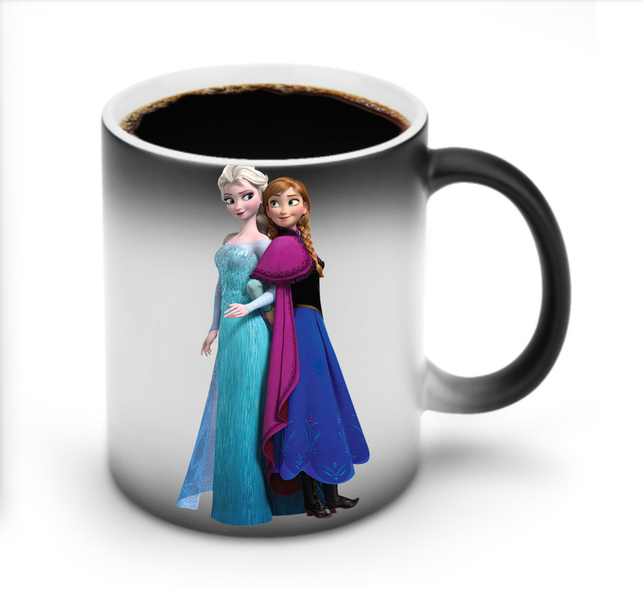 （画像用） アナと雪の女王 アンナ エルサ Frozen Anna Elsa 温度変色マグカップ