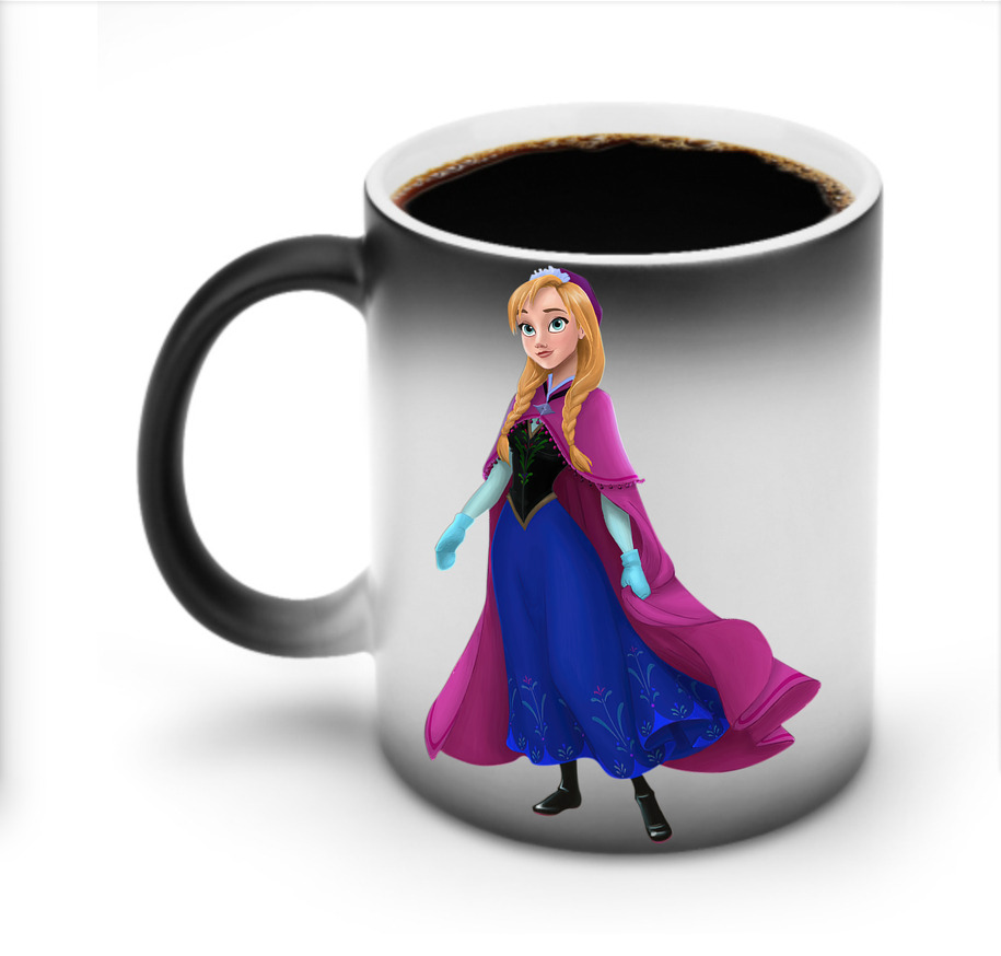 （画像用） アナと雪の女王 アンナ エルサ Frozen Anna Elsa 温度変色マグカップ