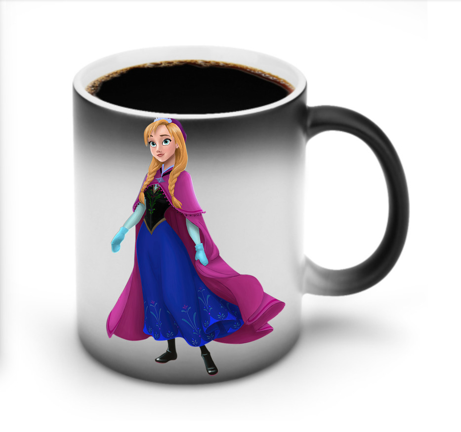 （画像用） アナと雪の女王 アンナ エルサ Frozen Anna Elsa 温度変色マグカップ