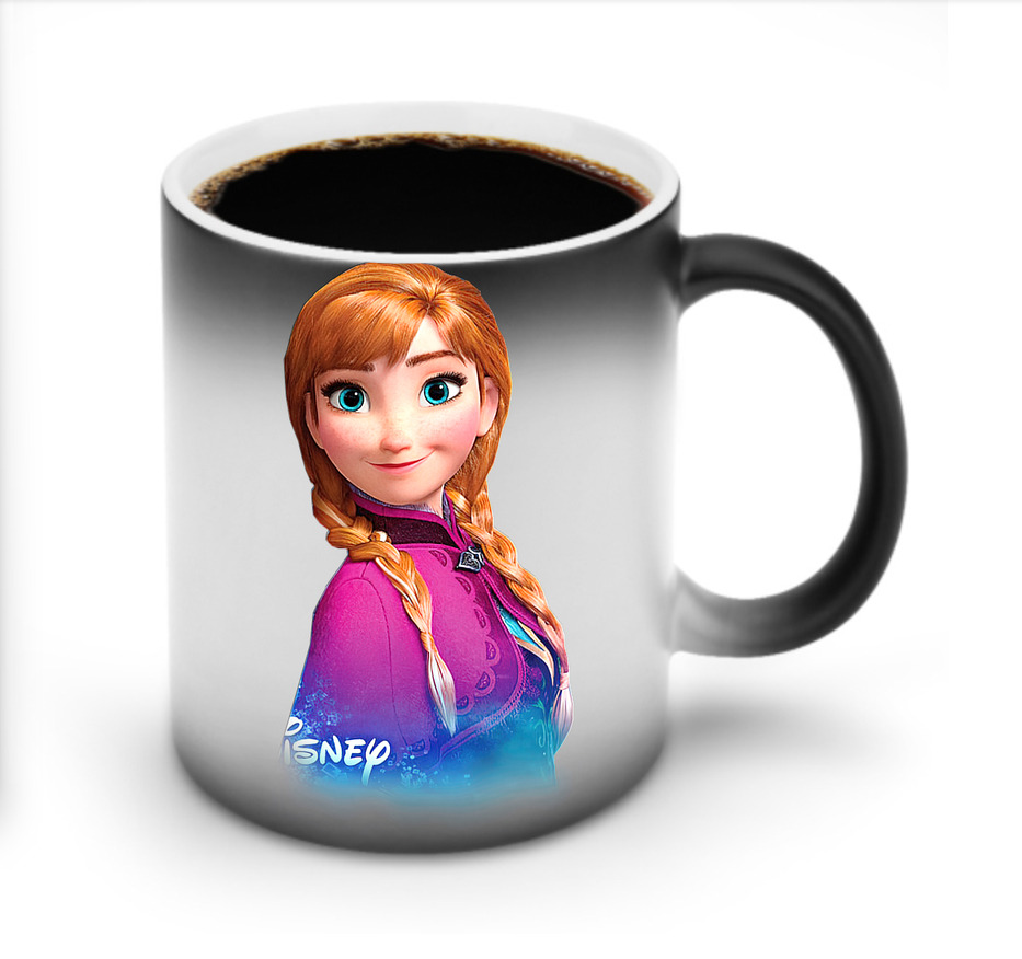 （画像用） アナと雪の女王 アンナ エルサ Frozen Anna Elsa 温度変色マグカップ