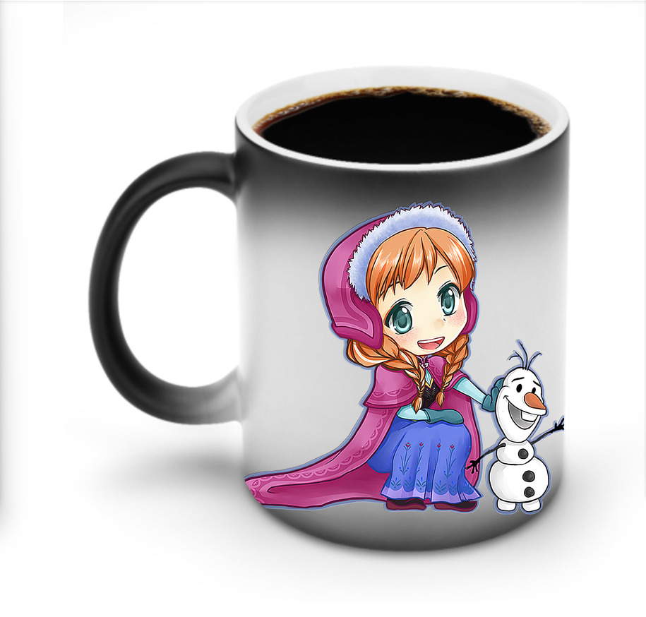 （画像用） アナと雪の女王 アンナ エルサ Frozen Anna Elsa 温度変色マグカップ
