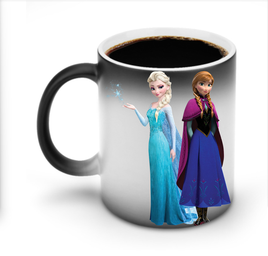 （画像用） アナと雪の女王 アンナ エルサ Frozen Anna Elsa 温度変色マグカップ