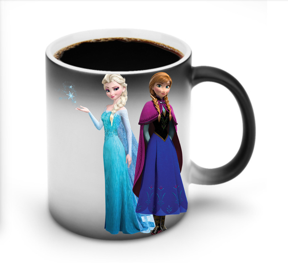 （画像用） アナと雪の女王 アンナ エルサ Frozen Anna Elsa 温度変色マグカップ