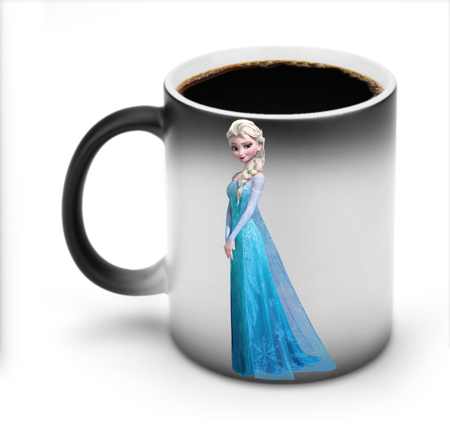 （画像用） アナと雪の女王 アンナ エルサ Frozen Anna Elsa 温度変色マグカップ
