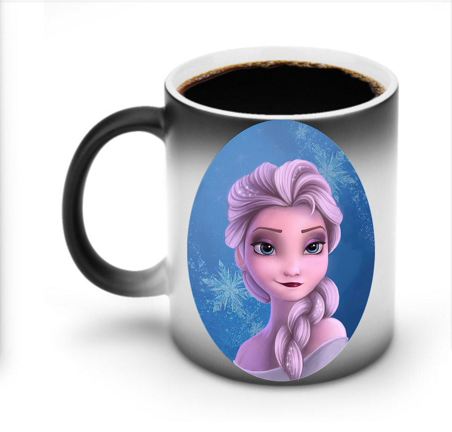（画像用） アナと雪の女王 アンナ エルサ Frozen Anna Elsa 温度変色マグカップ