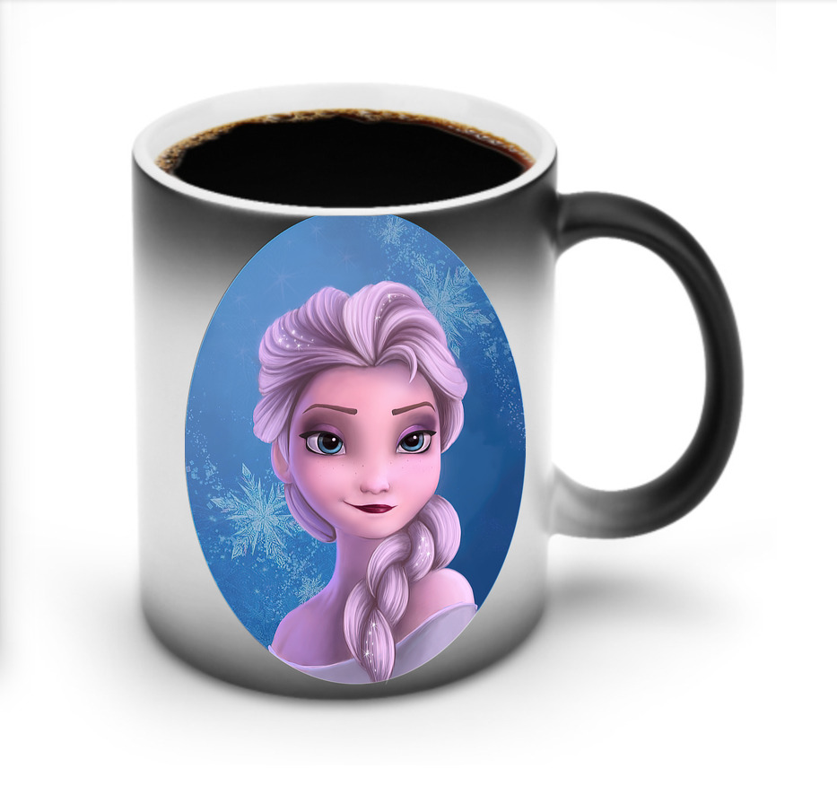 （画像用） アナと雪の女王 アンナ エルサ Frozen Anna Elsa 温度変色マグカップ