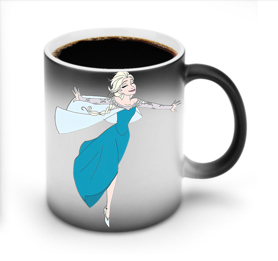 （画像用） アナと雪の女王 アンナ エルサ Frozen Anna Elsa 温度変色マグカップ