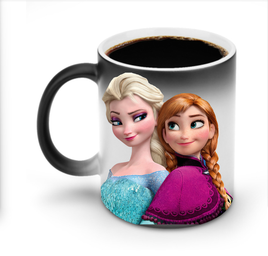 （画像用） アナと雪の女王 アンナ エルサ Frozen Anna Elsa 温度変色マグカップ