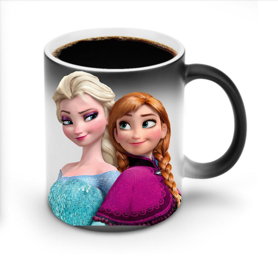 （画像用） アナと雪の女王 アンナ エルサ Frozen Anna Elsa 温度変色マグカップ
