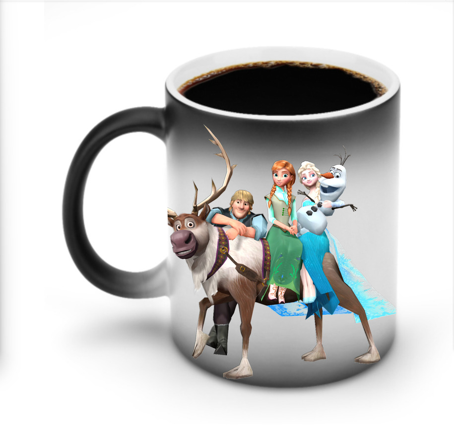 （画像用） アナと雪の女王 アンナ エルサ Frozen Anna Elsa 温度変色マグカップ