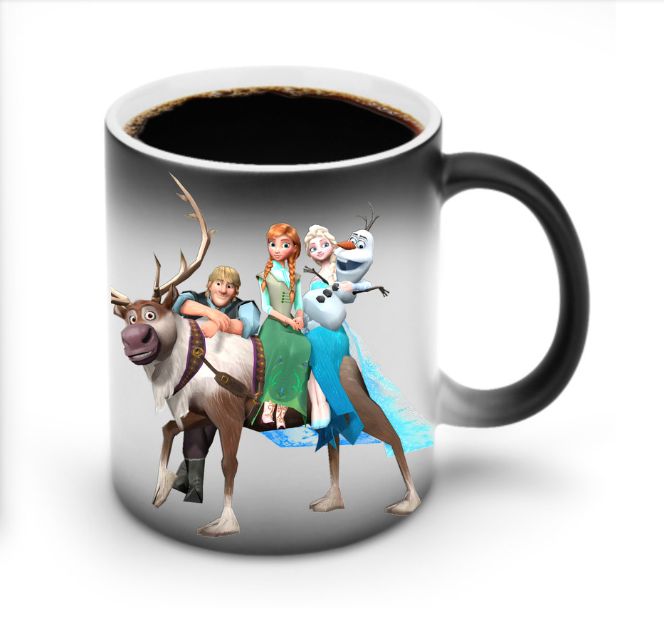 （画像用） アナと雪の女王 アンナ エルサ Frozen Anna Elsa 温度変色マグカップ