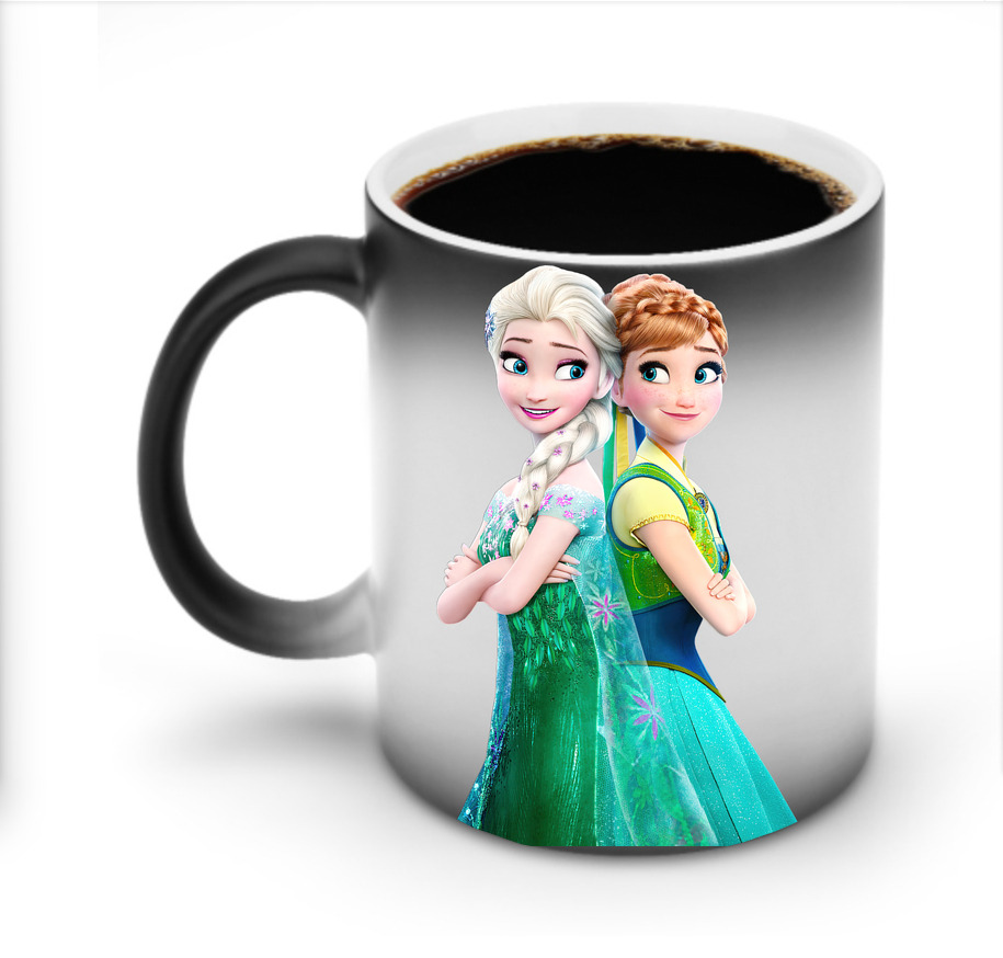 （画像用） アナと雪の女王 アンナ エルサ Frozen Anna Elsa 温度変色マグカップ