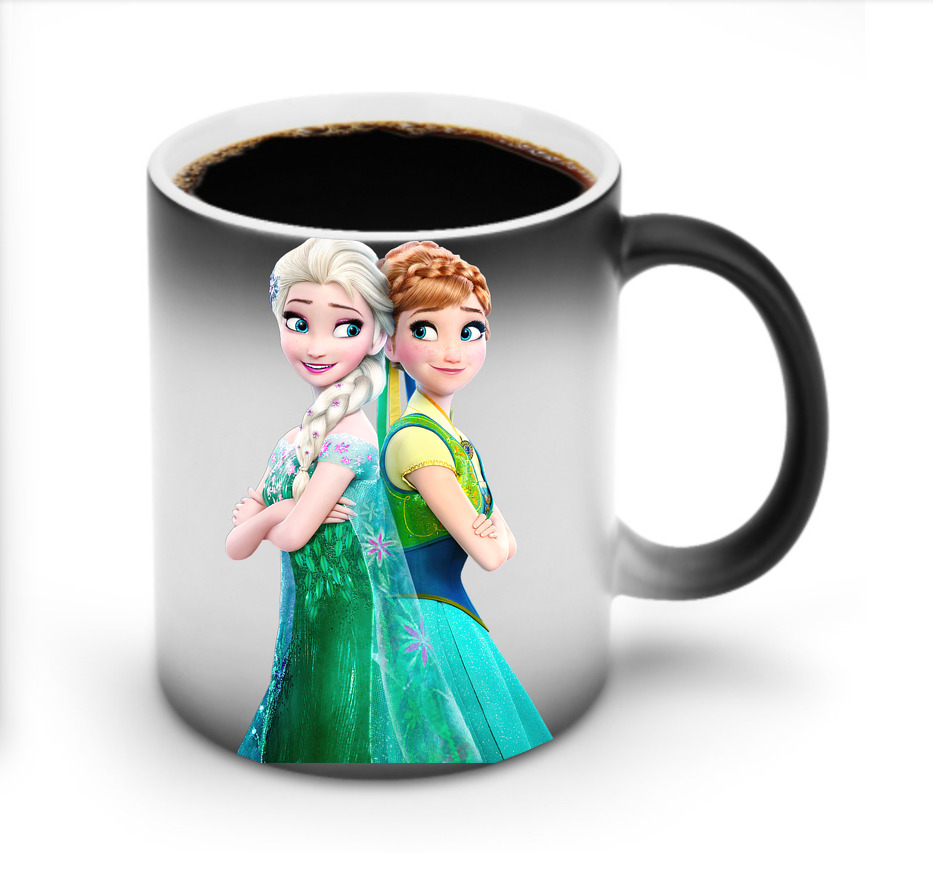 （画像用） アナと雪の女王 アンナ エルサ Frozen Anna Elsa 温度変色マグカップ