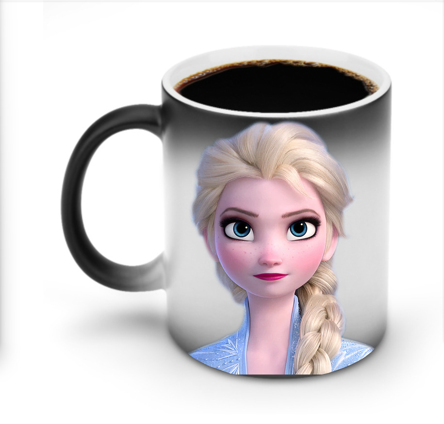 （画像用） アナと雪の女王 アンナ エルサ Frozen Anna Elsa 温度変色マグカップ