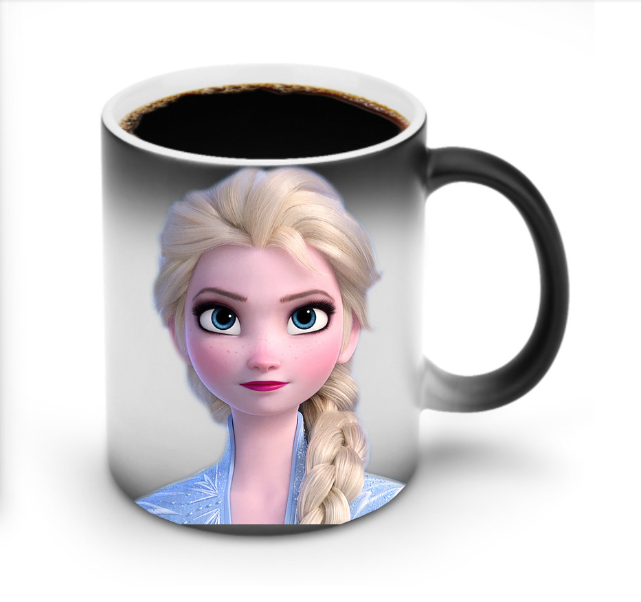 （画像用） アナと雪の女王 アンナ エルサ Frozen Anna Elsa 温度変色マグカップ