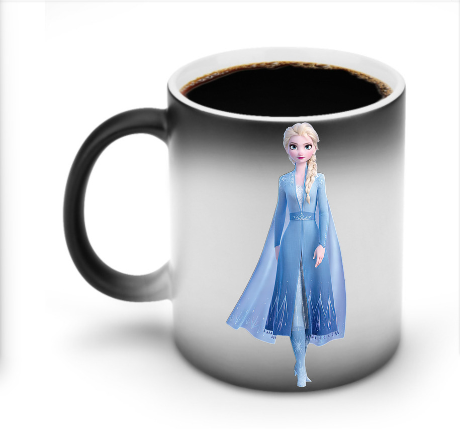 （画像用） アナと雪の女王 アンナ エルサ Frozen Anna Elsa 温度変色マグカップ