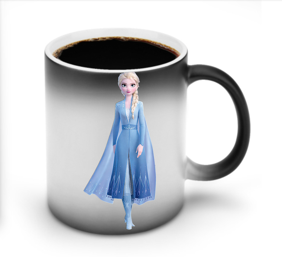 （画像用） アナと雪の女王 アンナ エルサ Frozen Anna Elsa 温度変色マグカップ