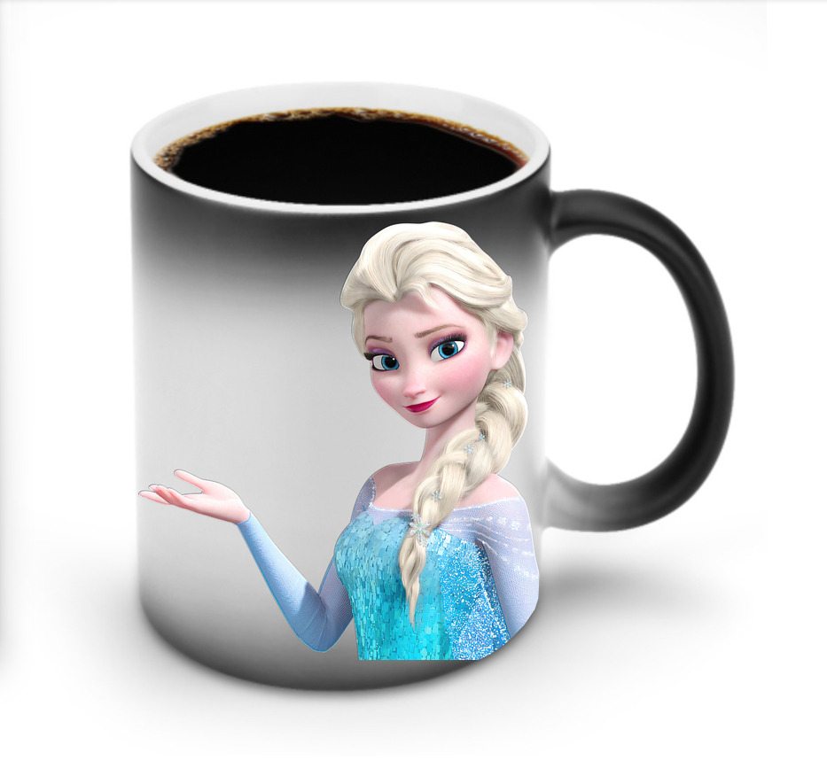 （画像用） アナと雪の女王 アンナ エルサ Frozen Anna Elsa 温度変色マグカップ