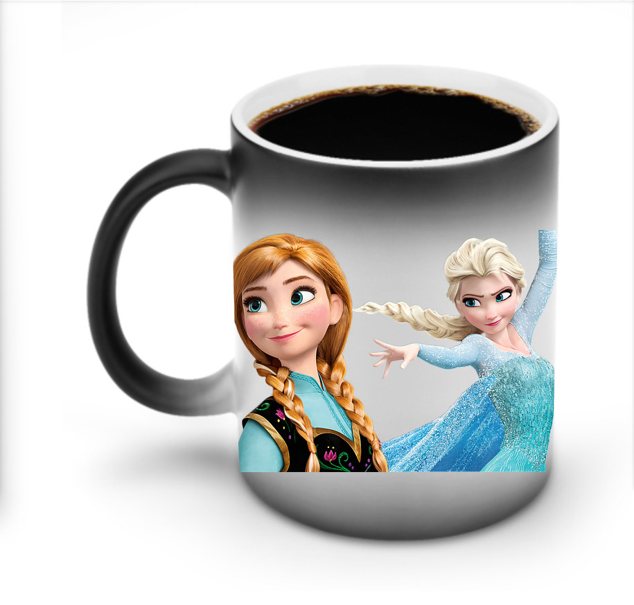 （画像用） アナと雪の女王 アンナ エルサ Frozen Anna Elsa 温度変色マグカップ