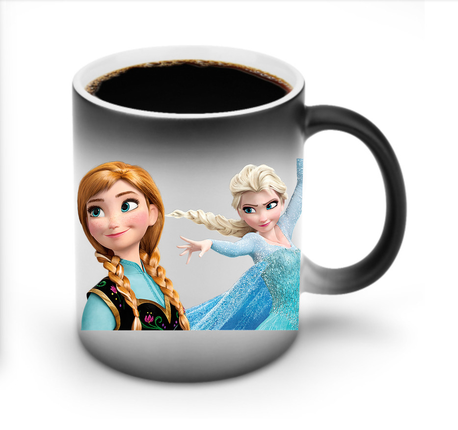 （画像用） アナと雪の女王 アンナ エルサ Frozen Anna Elsa 温度変色マグカップ