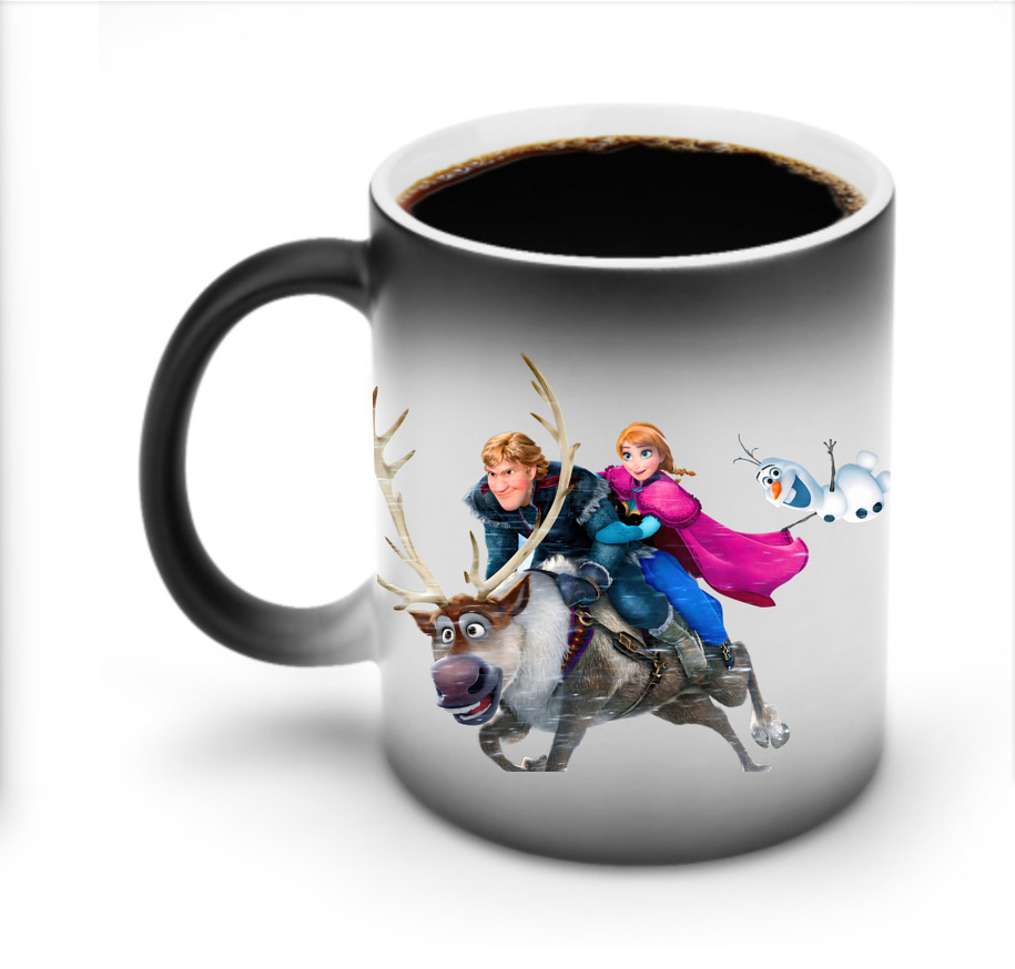 （画像用） アナと雪の女王 アンナ エルサ Frozen Anna Elsa 温度変色マグカップ