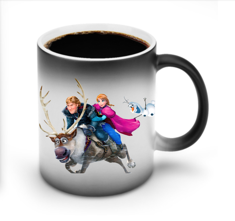 （画像用） アナと雪の女王 アンナ エルサ Frozen Anna Elsa 温度変色マグカップ