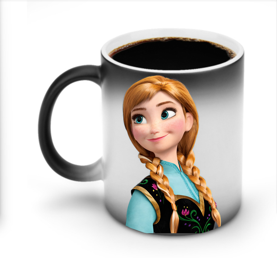 （画像用） アナと雪の女王 アンナ エルサ Frozen Anna Elsa 温度変色マグカップ