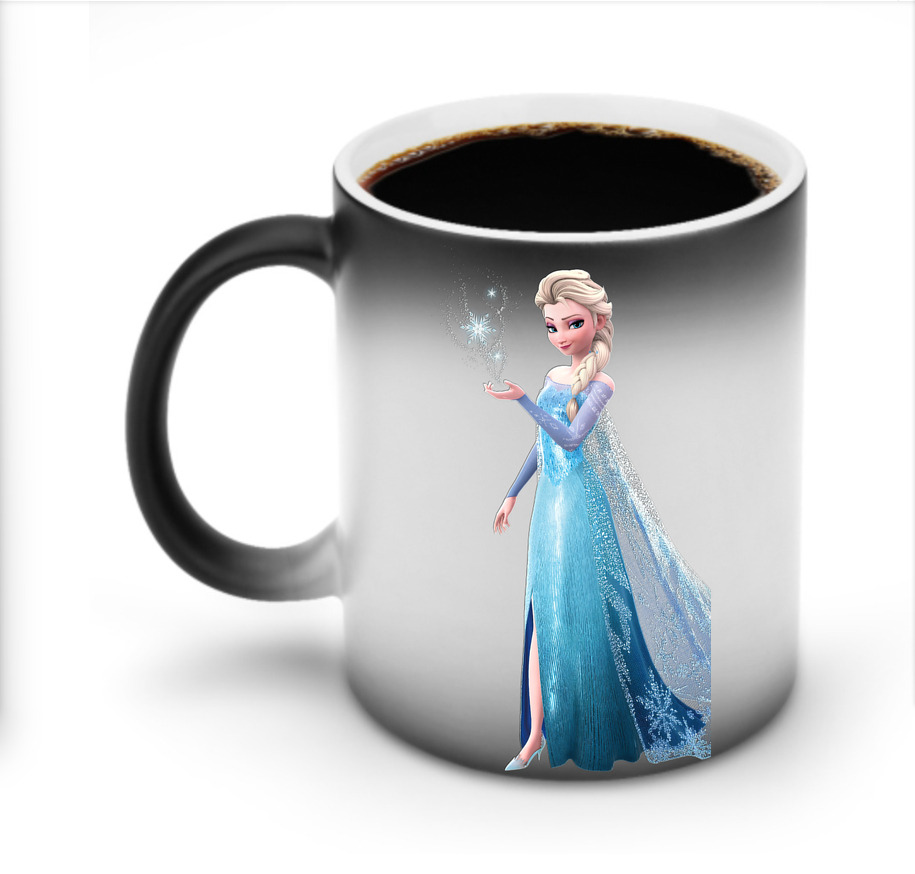 （画像用） アナと雪の女王 アンナ エルサ Frozen Anna Elsa 温度変色マグカップ