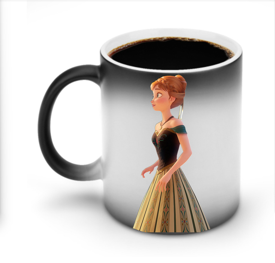 （画像用） アナと雪の女王 アンナ エルサ Frozen Anna Elsa 温度変色マグカップ