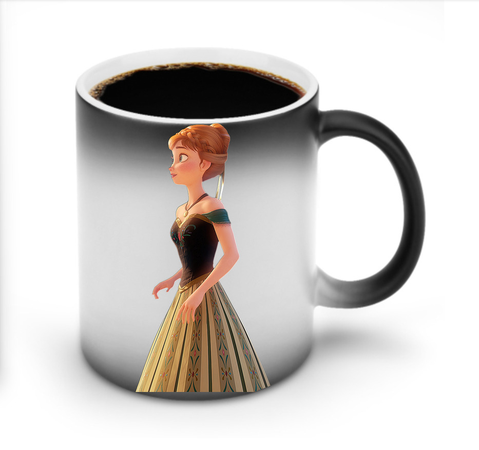 （画像用） アナと雪の女王 アンナ エルサ Frozen Anna Elsa 温度変色マグカップ