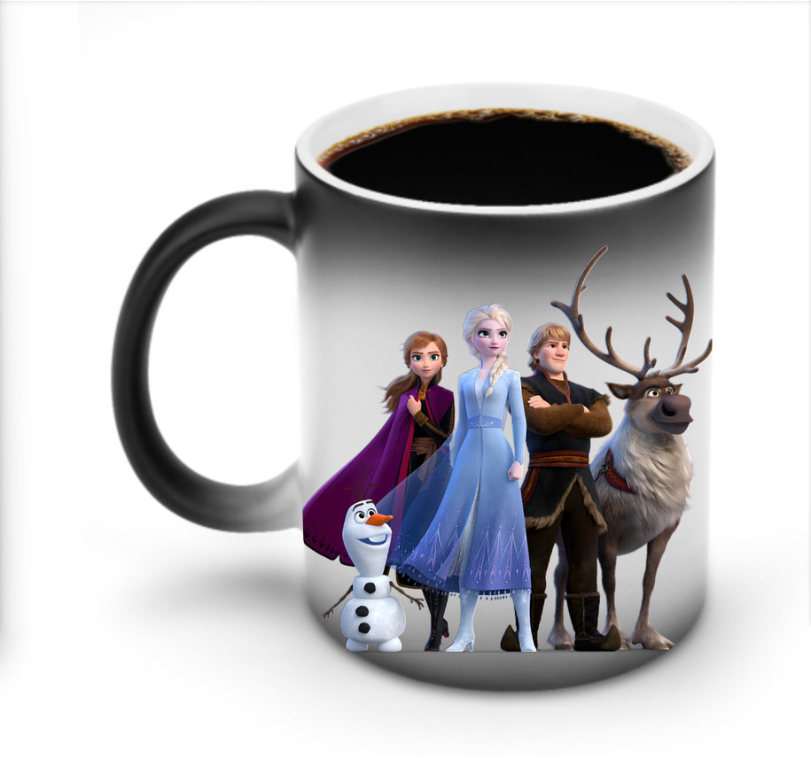 （画像用） アナと雪の女王 アンナ エルサ Frozen Anna Elsa 温度変色マグカップ