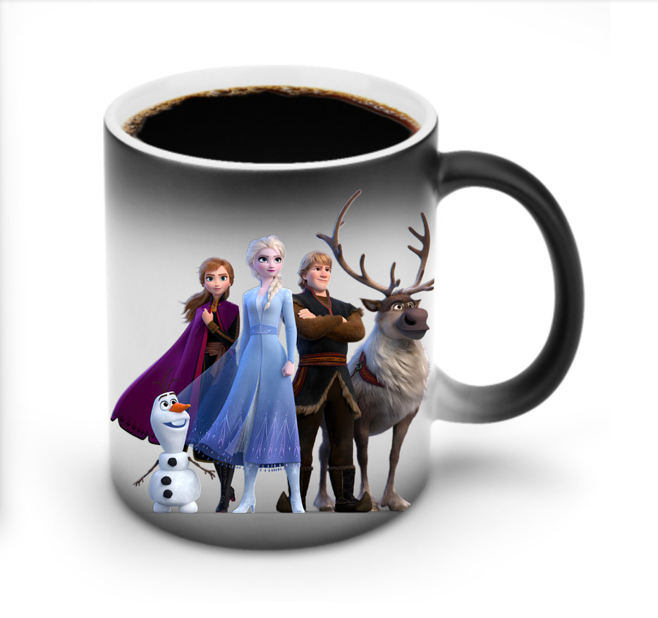 （画像用） アナと雪の女王 アンナ エルサ Frozen Anna Elsa 温度変色マグカップ