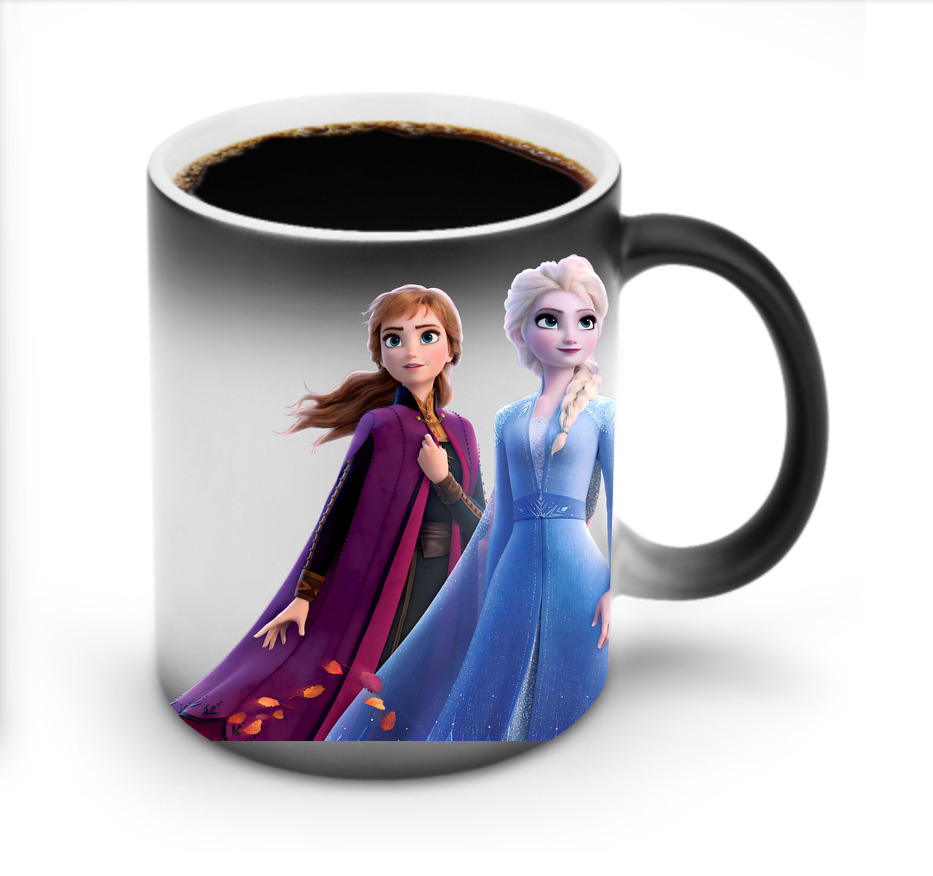（画像用） アナと雪の女王 アンナ エルサ Frozen Anna Elsa 温度変色マグカップ
