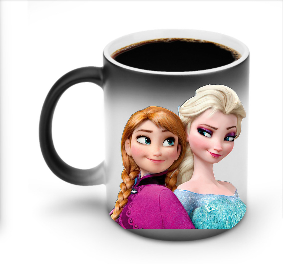 （画像用） アナと雪の女王 アンナ エルサ Frozen Anna Elsa 温度変色マグカップ